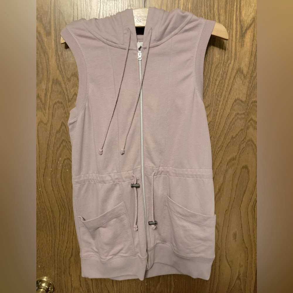 Mauve colored vest jacket